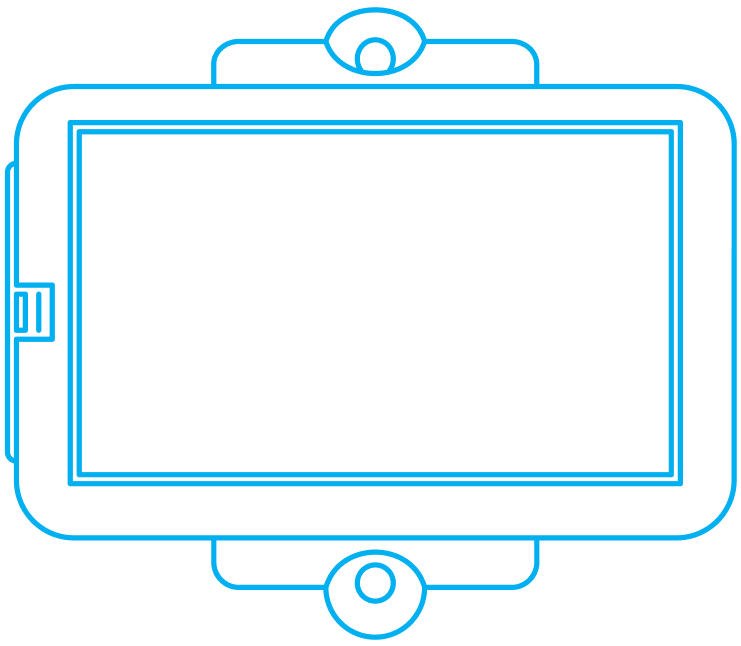 Lineart illustration of FleetONE GPS tracking and telematics device for fleet management and real-time vehicle monitoring