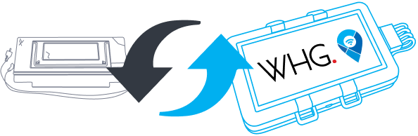 Old GPS tracker device upgraded to new modern GPS system with location tracking and navigation technology illustration