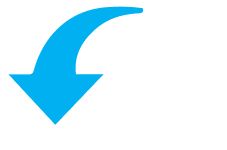 Blue and white sync arrows icon representing data synchronization, refresh, update, or automated process flow
